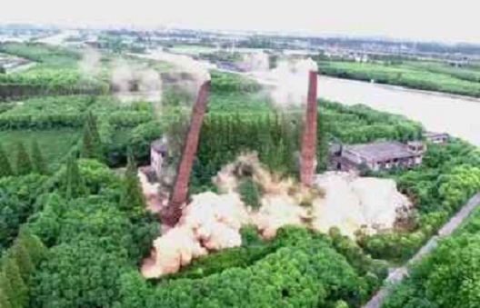 長沙煙囪拆除-合肥廢棄煙囪爆破拆除
