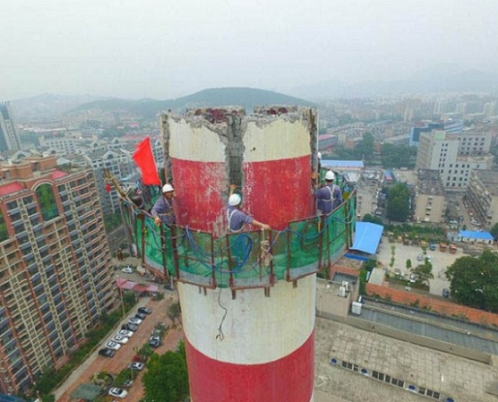 福清水泥煙囪定向拆除操作方法