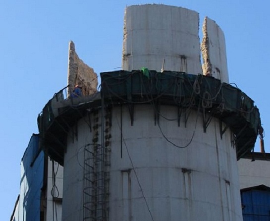 新鄉(xiāng)煙囪拆除公司-煙囪人工拆除施工步驟