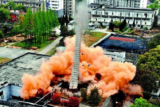 保定煙囪爆破拆除施工準備與施工注意事項